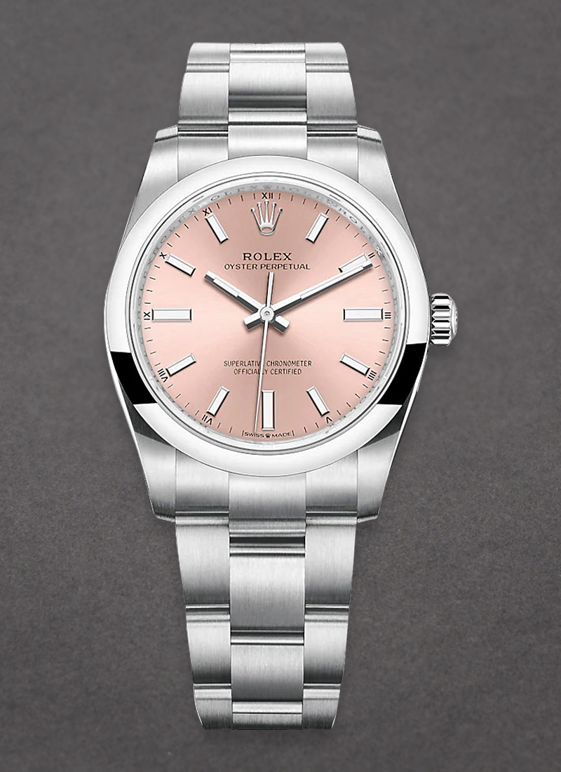 Pre-Owned Rolex Oyster Perpetual 34mm in Steel with Smooth Bezel