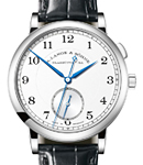 1815 Homage to Walter Lange in White Gold - Limited to 145 timepieces on Black Crocodile Leather Strap with Silver Dial