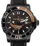 Patravi ScubaTech 45mm in Titanium on Black Fabric Strap with Black Dial