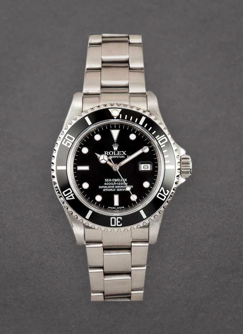 Pre-Owned Rolex Sea Dweller in Steel with Black Bezel