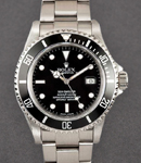 Sea Dweller in Steel with Black Bezel on Oyster Bracelet with Black Dial