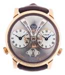 Legacy Machine LM1 44mm in Rose Gold on Brown Crocodile Leather Strap with Silver Dial - White Subdials
