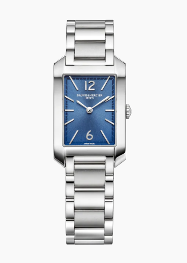Hampton Quartz 35 x 22mm in Steel on Steel Bracelet with Blue Dial