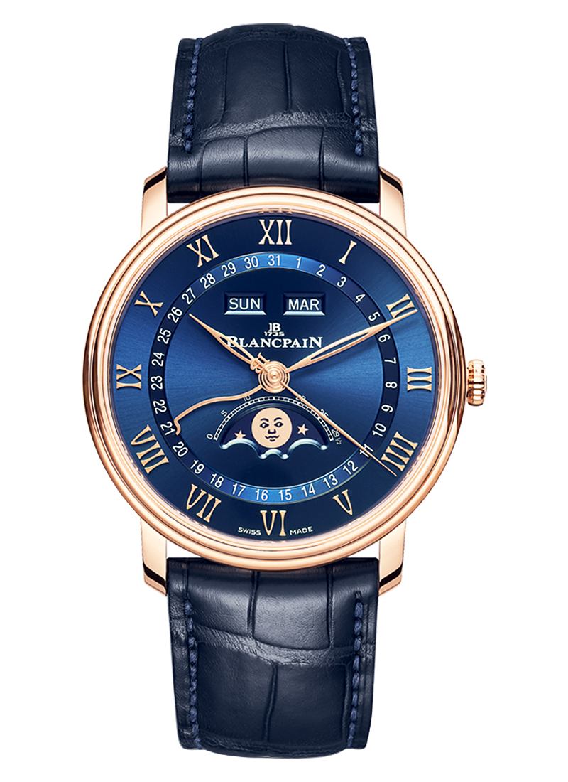 Blancpain Villeret Moon Phase and Complete Calendar in Rose Gold