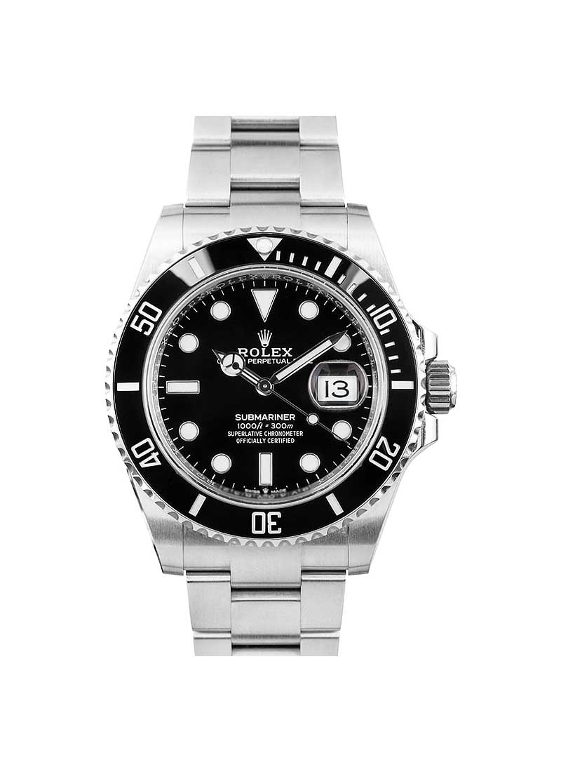 Pre-Owned Rolex Submariner 41mm Date in Steel with Black Ceramic Bezel