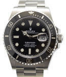Submariner 41mm Date in Steel with Black Ceramic Bezel on Oyster Bracelet with Black Dial