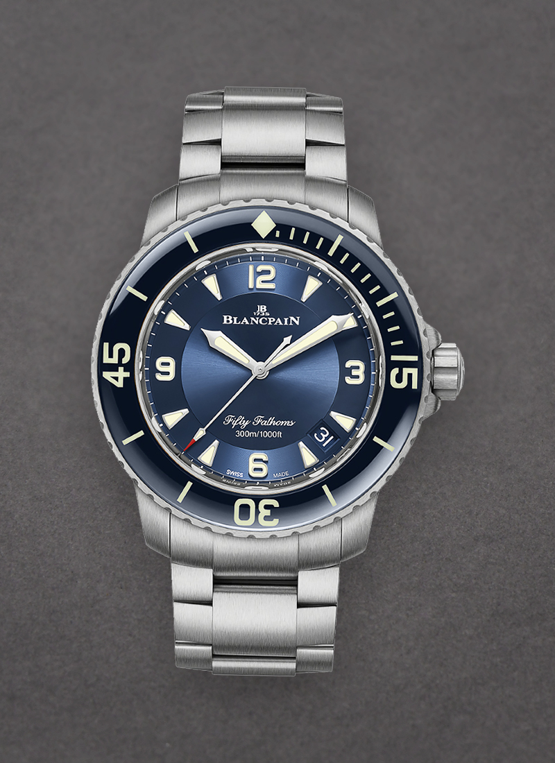 Blancpain Fifty Fathoms Automatic in Titanium with Blue Ceramic Bezel