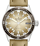Bathyscaphe Day Date Desert Edition in Steel on Beige Fabric Strap with Beige Dial