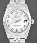 Datejust 31mm in Steel with Fluted Bezel on Jubilee Bracelet in MOP Diamond Dial