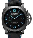 PAM 1661 - Luminor Marina 44mm in Carbotech on Black Nato Fabric Strap with Black Dial