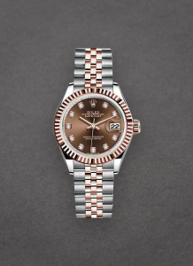 Pre-Owned Rolex 279171 Lady's 2-Tone Datejust 26mm in Steel with Rose Gold Fluted Bezel 279171