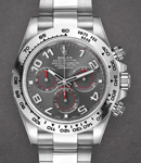 Daytona 40mm in White Gold on Oyster Bracelet with Dark Grey Dial