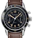 Air Command Chronograph 42.5mm in Steel - L.E of 500pcs on Brown Leather Strap with Black Dial