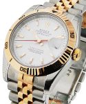 Men's Datejust 2-Tone 36mm with Turn-O-Graph Bezel on Jubilee Bracelet with White Stick Dial