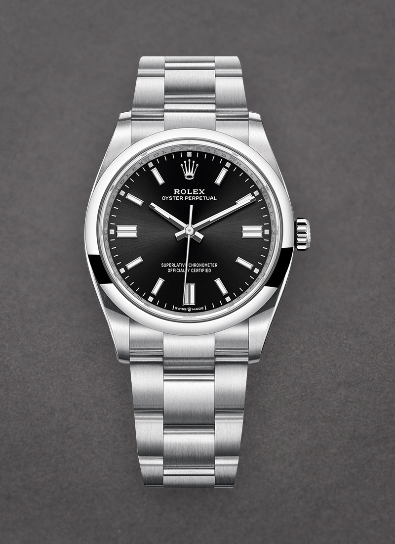 Pre-Owned Rolex Oyster Perpetual No Date 36mm in Steel with Smooth Bezel