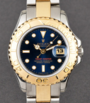 Yacht-Master 29mm in Steel with Yellow Gold Bezel on Oyster Bracelet with Blue Dial