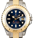 Yacht-Master 29mm in Steel with Yellow Gold Bezel on Oyster Bracelet with Blue Dial