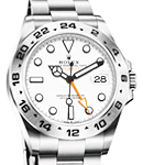 Explorer II 42mm in Steel on Oyster Bracelet with White Dial