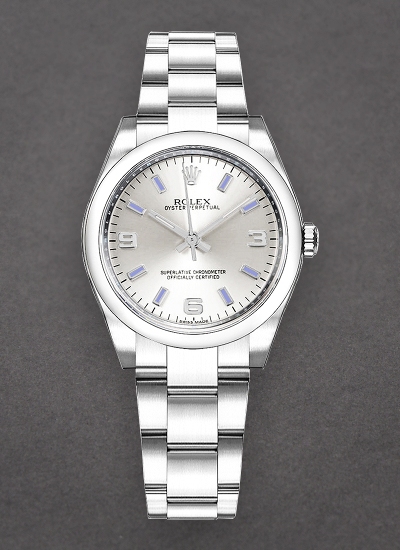 Pre-Owned Rolex Mid Size Oyster Perpetual in Steel with Smooth Bezel