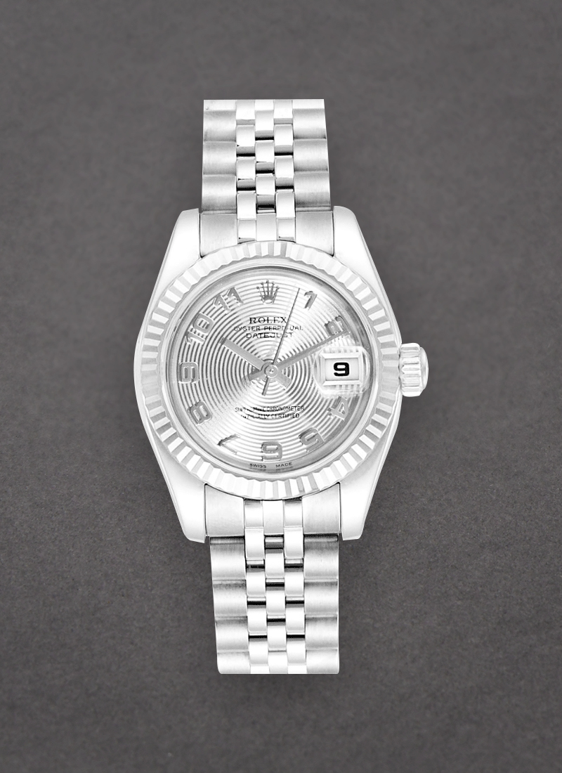 Pre-Owned Rolex Lady's Datejust in Steel with White Gold Fluted Bezel