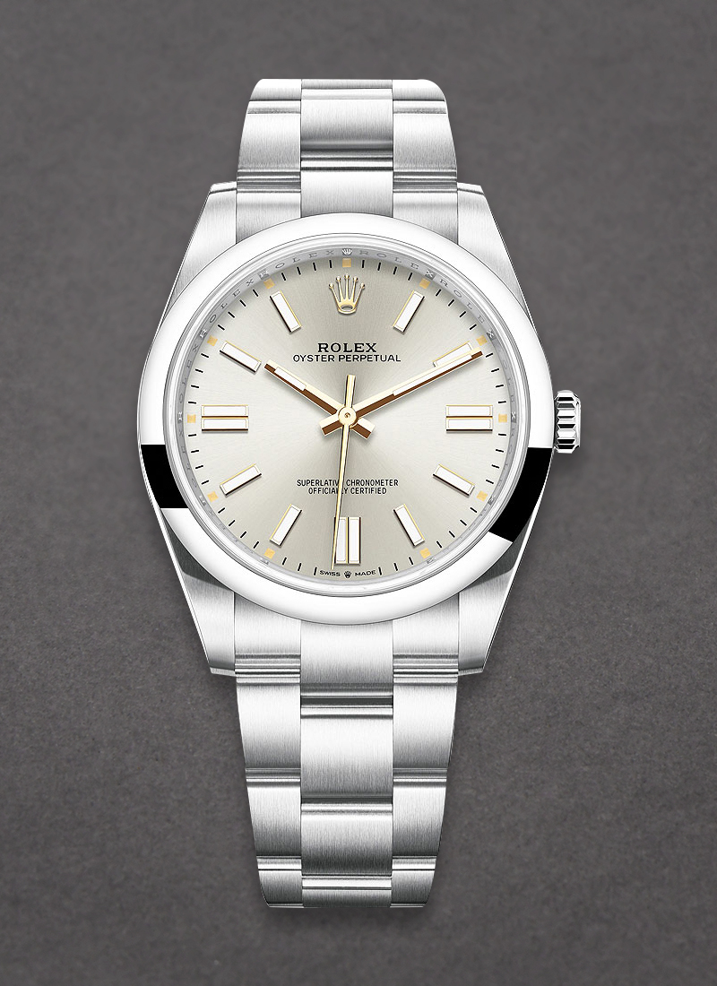 Pre-Owned Rolex Oyster Perpetual 41mm in Steel with Domed Bezel