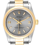 Mid Size 31mm Date in Steel with Yellow Gold Smooth Bezel on Jubilee Bracelet with Rhodium Arabic & Stick Dial