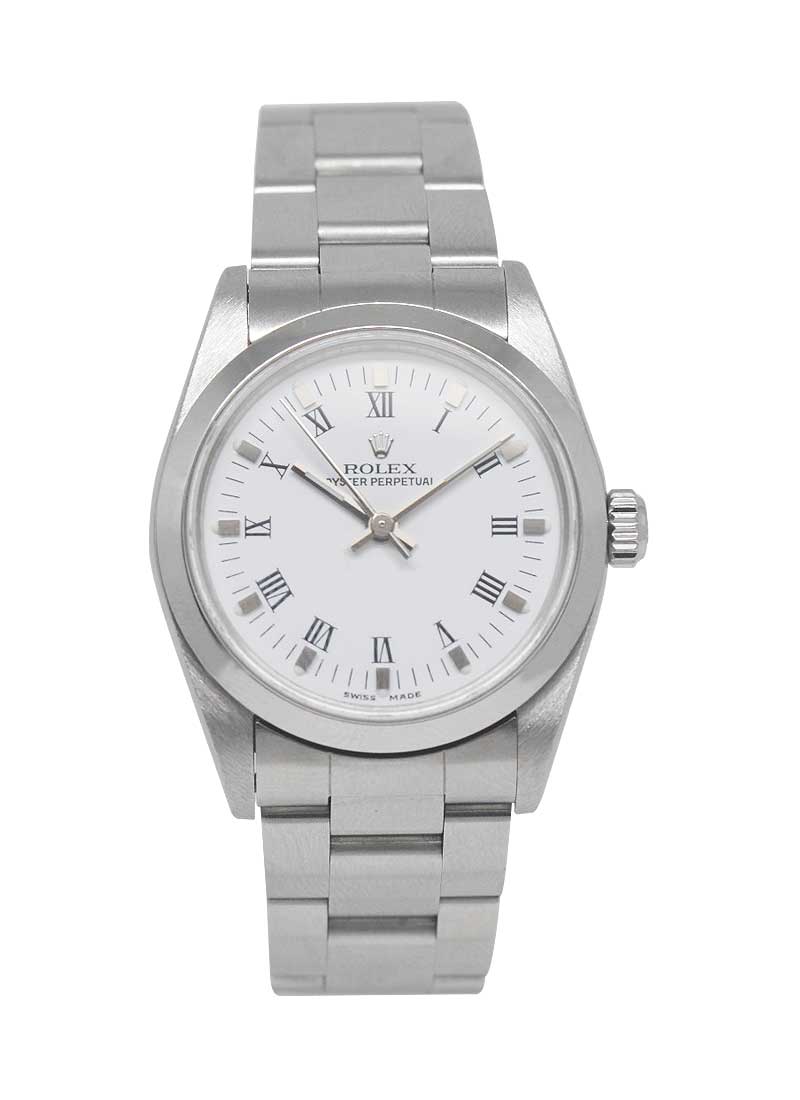 Pre-Owned Rolex Mid Size Oyster Perpetual in Steel with Domed Bezel