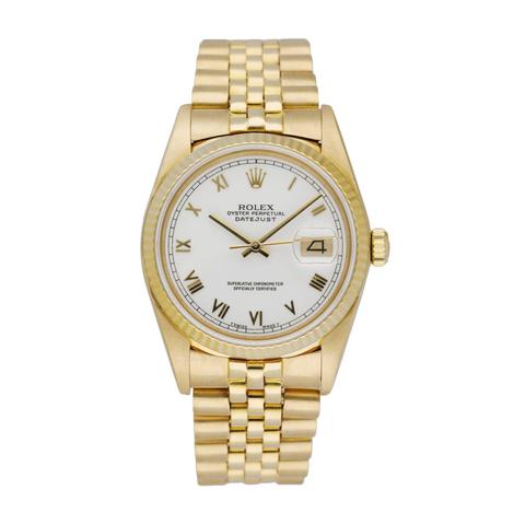 Pre-Owned Rolex Datejust 36mm in Yellow Gold with Fluted Bezel - Circa 1980