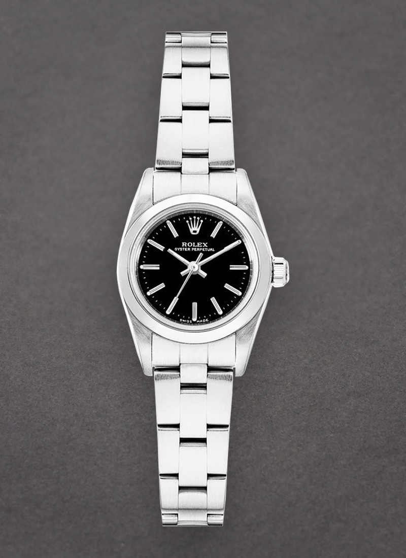 Pre-Owned Rolex Oyster Perpetual No Date Lady's with Steel Smooth Bezel