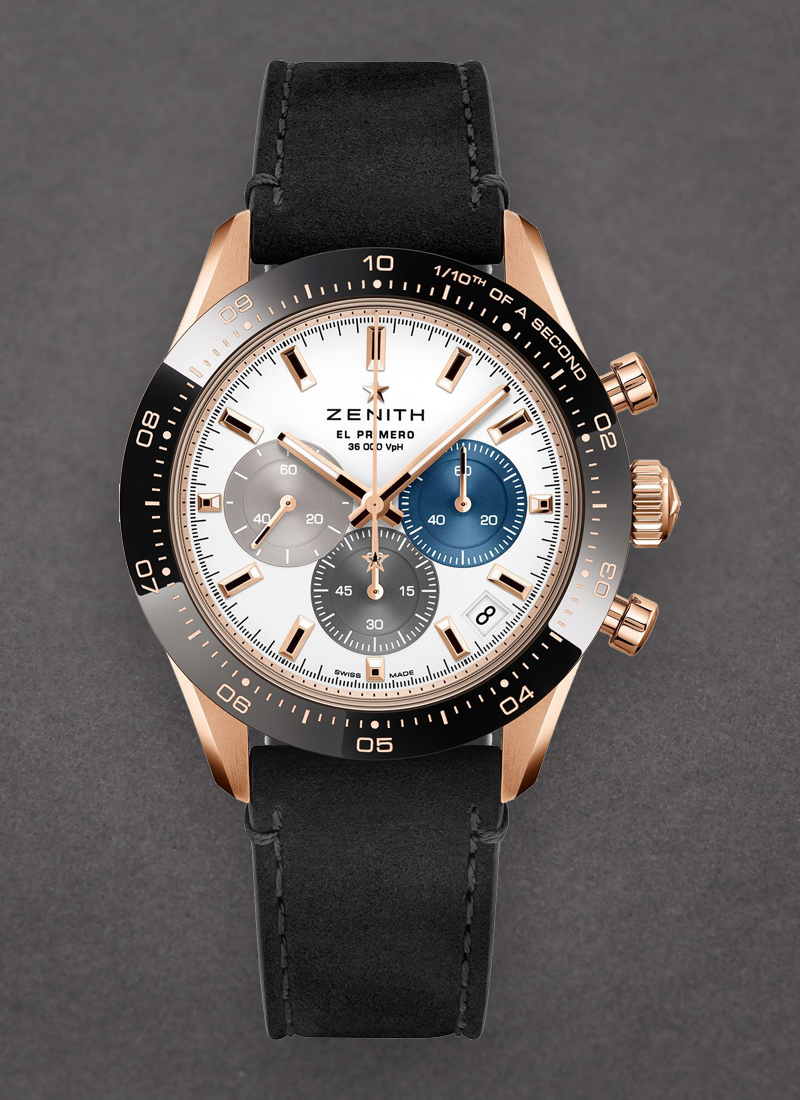 Zenith El Primero Heritage 41mm in Rose Gold with Black Bezel