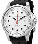 Admirals Cup 47mm in Titanium on Black Rubber Strap with White Dial