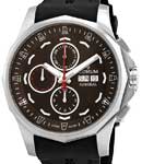 Admirals Cup Legend Chronograph 47mm in Steel on Black Rubber Strap with Brown Dial