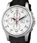Admirals Cup Legend Chronograph 47mm in Titanium on Black Rubber Strap with White Dial