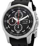Admirals Cup Legend Chronograph 47mm in Steel on Black Rubber Strap with Black Dial