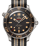 Seamaster Diver  007 Edition  Titanium Case with Black Ceramic Bezel on NATO Strap with Brown Dial