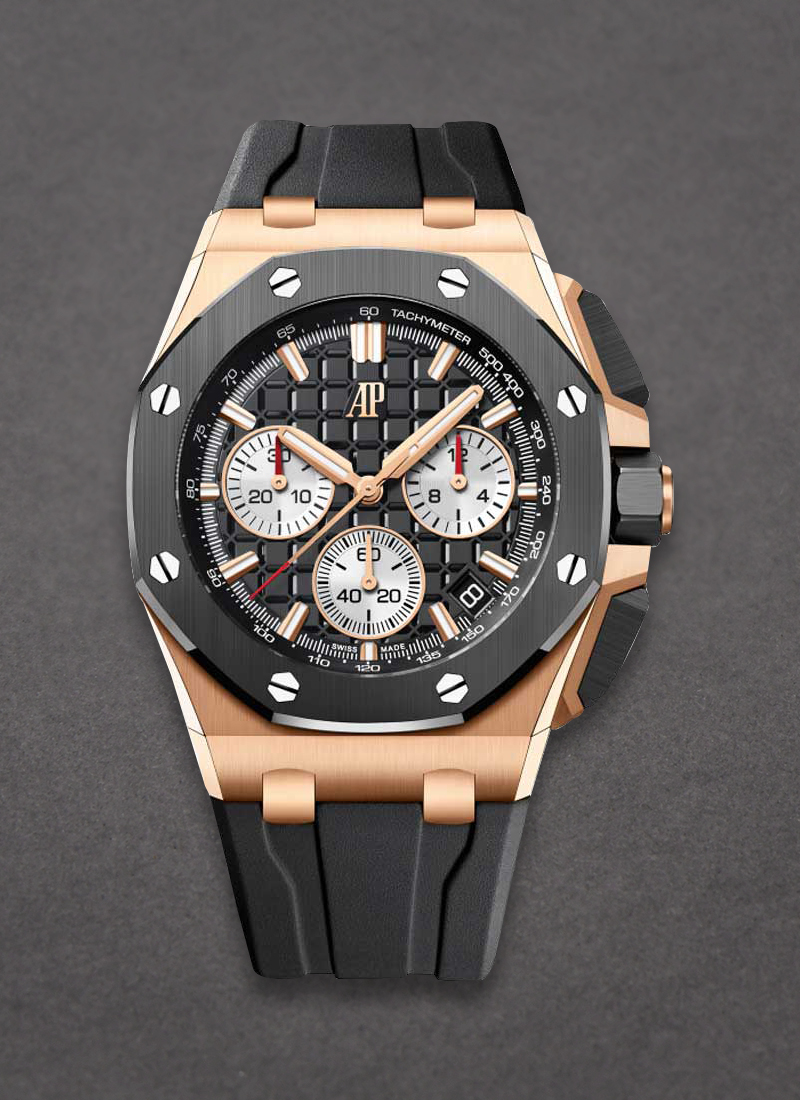 Audemars Piguet Royal Oak Offshore Chronograph 43mm in Rose Gold with Black Bezel