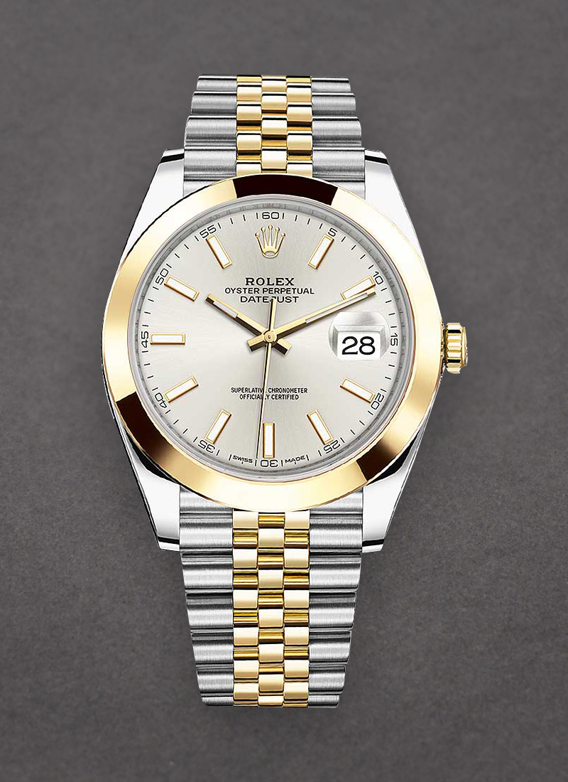 Pre-Owned Rolex Datejust II 41mm in Steel with Yellow Gold Smooth Bezel