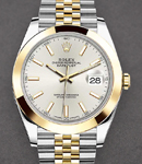 Datejust II 41mm in Steel with Yellow Gold Smooth Bezel on Jubilee Bracelet with Silver Stick Dial