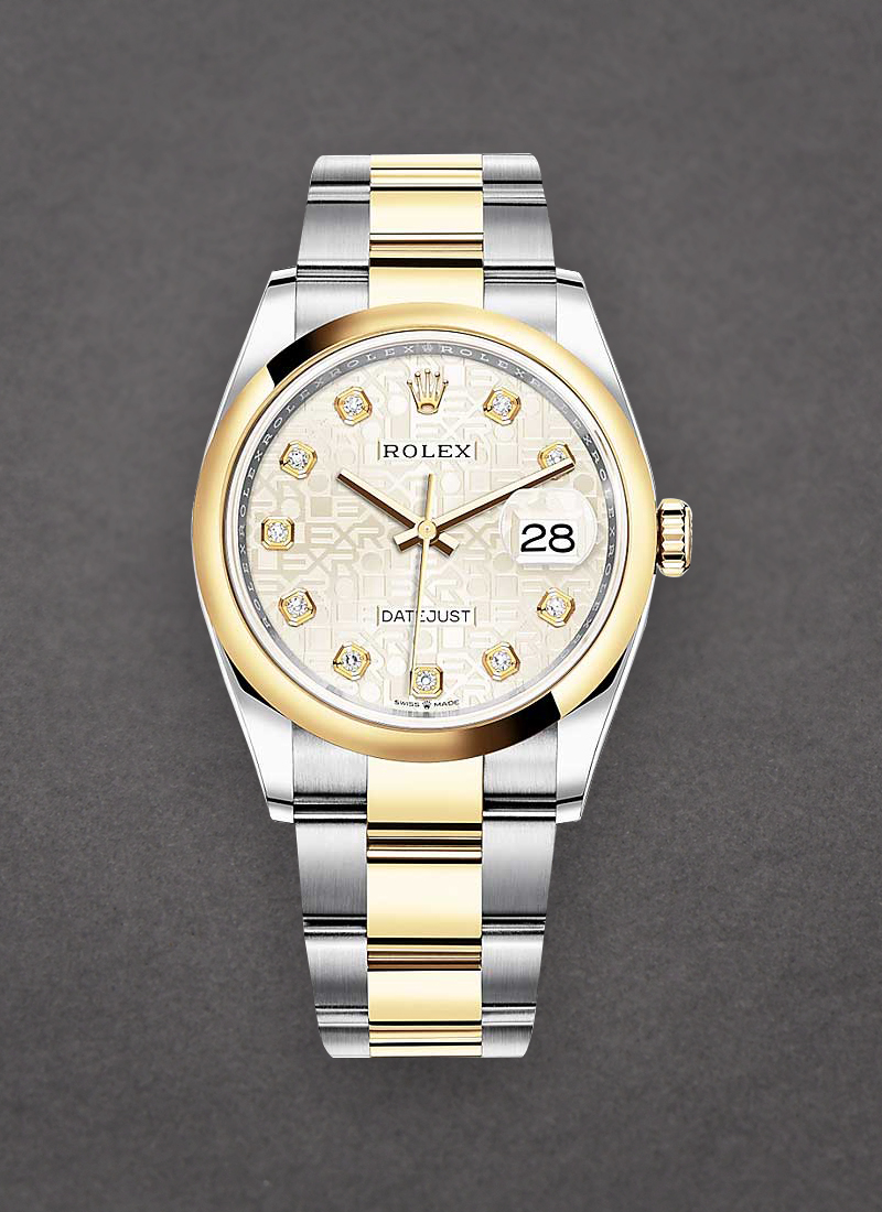 Pre-Owned Rolex Datejust 36mm in Steel with Yellow Gold Smooth Bezel