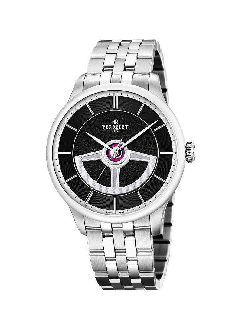 Perrelet Double Rotor Round Men's Automatic in Steel