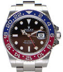 GMT Master II in Steel with Blue and Red Ceramic Bezel - PEPSI on Oyster Bracelet with Black Index Dial