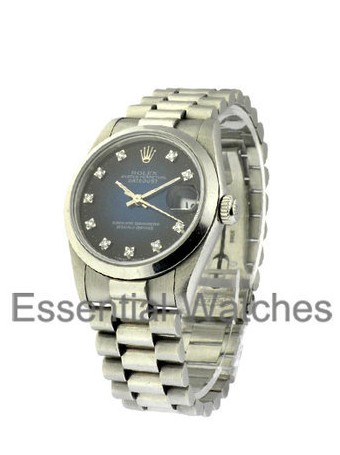 Pre-Owned Rolex Mid Size Datejust - White Gold - Domed Bezel