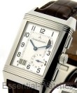 Reverso Grande GMT Steel on Strap with Silvered Guilloche Dial