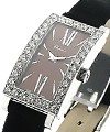 Lady's White Gold Classique White Gold on Strap with Brown Dial