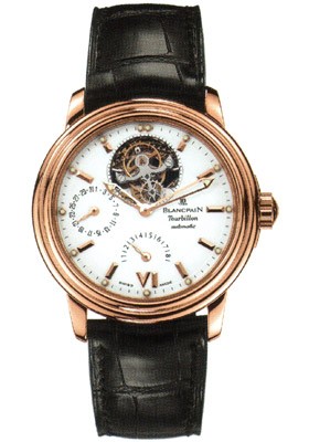 Tourbillon with Power Reserve  Rose Gold on Strap with White Dial 